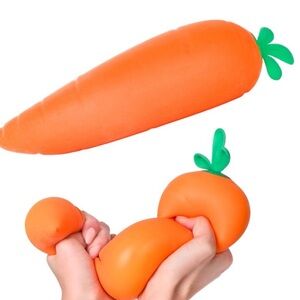 Fidget Squeeezy Carrot Squishy Toy NEW Poke Stretch NWT